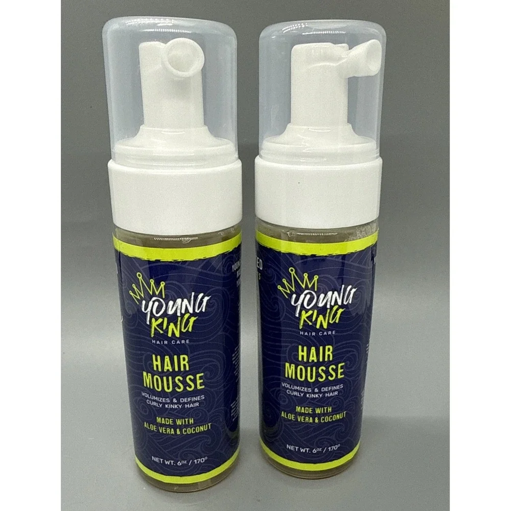 Lot Of 2 Young King Hair Care - Hair Mousse 6 oz USA